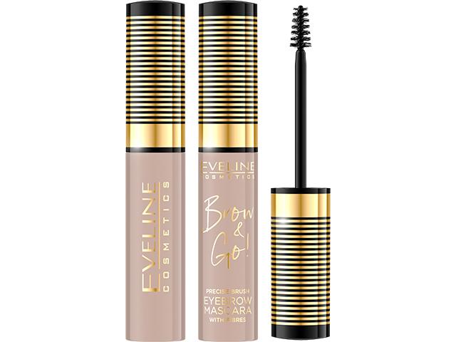 EVELINE COSMETICS BROW&GO! Mascara do brwi z zagęszczającymi włókienkami nr 05 Taupe interakcje ulotka maskara - 6 ml