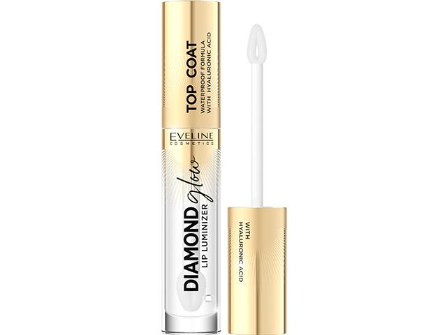 EVELINE COSMETICS DIAMOND GLOW LIP LUMINIZER Błyszczyk z kwasem hialuronowym nr 01 Top Coat interakcje ulotka błyszczyk - 4 ml