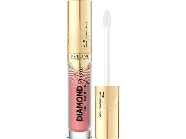 EVELINE COSMETICS DIAMOND GLOW LIP LUMINIZER Błyszczyk z kwasem hialuronowym nr 04 interakcje ulotka błyszczyk  4 ml