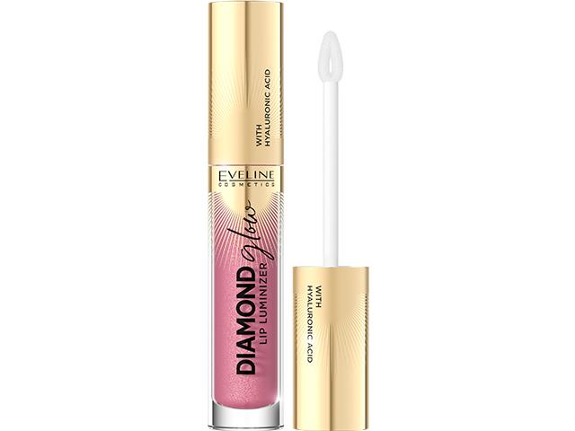 EVELINE COSMETICS DIAMOND GLOW LIP LUMINIZER Błyszczyk z kwasem hialuronowym nr 05 interakcje ulotka błyszczyk  4 ml