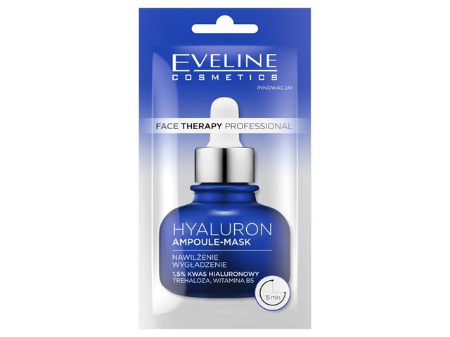 EVELINE COSMETICS FACE THERAPY PROFESSIONAL AMPOULE-MASK Hyaluron interakcje ulotka maseczka  8 ml