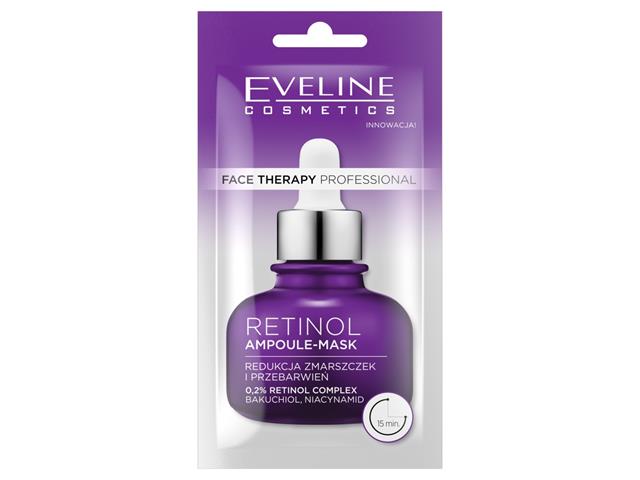 EVELINE COSMETICS FACE THERAPY PROFESSIONAL AMPOULE-MASK Retinol interakcje ulotka maseczka  8 ml