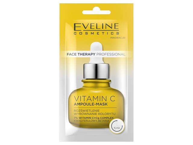 EVELINE COSMETICS FACE THERAPY PROFESSIONAL AMPOULE-MASK Vit. C interakcje ulotka   8 ml