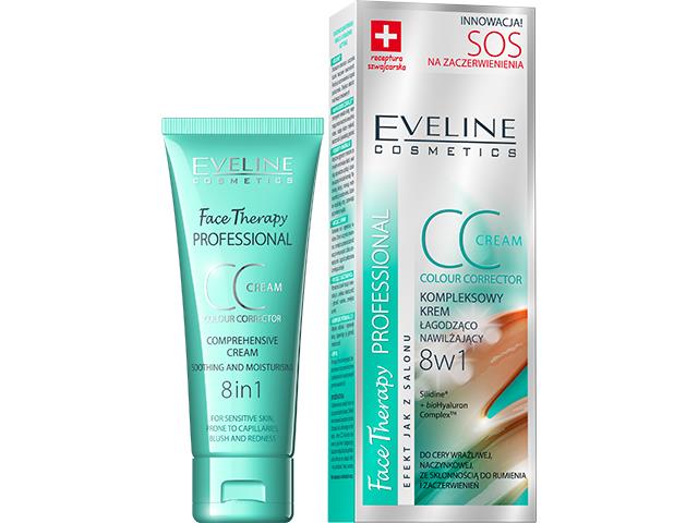 EVELINE COSMETICS FACE THERAPY PROFESSIONAL CC SOS Kompleksowy Krem łagodząco-nawilżający interakcje ulotka krem  30 ml