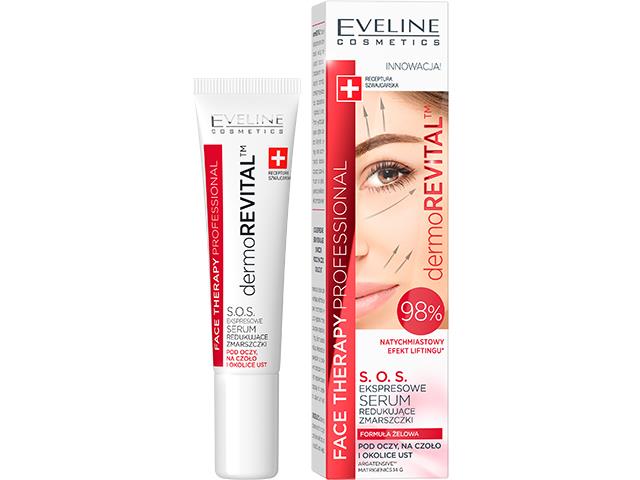 EVELINE COSMETICS FACE THERAPY PROFESSIONAL DERMOREVITAL Ekspresowe Serum redukujące zmarszczki interakcje ulotka serum  15 ml