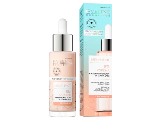 EVELINE COSMETICS FACE THERAPY PROFESSIONAL Serum Shot Kuracja 5% kofeina Opuchnięcia interakcje ulotka serum - 30 ml