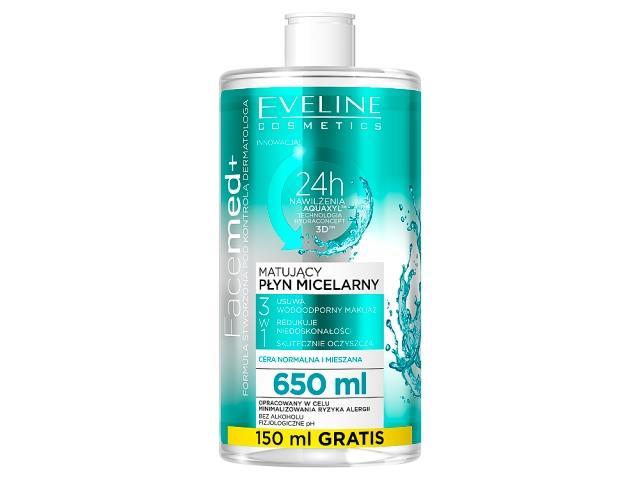 EVELINE COSMETICS FACEMED+ Matujący Płyn micelarny 3w1 interakcje ulotka   650 ml