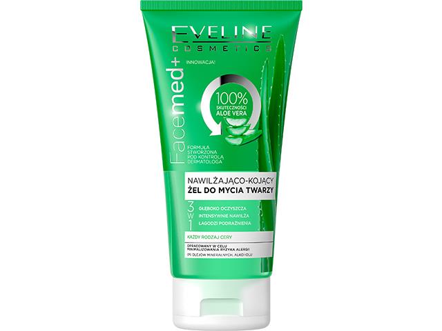 EVELINE COSMETICS FACEMED+ Nawilżająco-Kojący Żel do mycia twarzy 3w1 interakcje ulotka żel - 150 ml