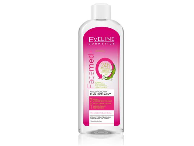 Eveline Cosmetics Facemed Płyn micelarny hialuronowy 3w1 interakcje ulotka płyn  150 ml