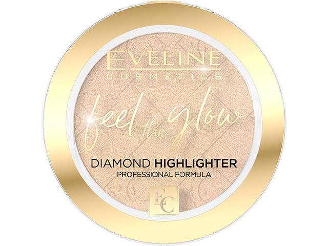 EVELINE COSMETICS FEEL THE GLOW Rozświetlacz nr 01 Sparkle interakcje ulotka puder  4.2 g