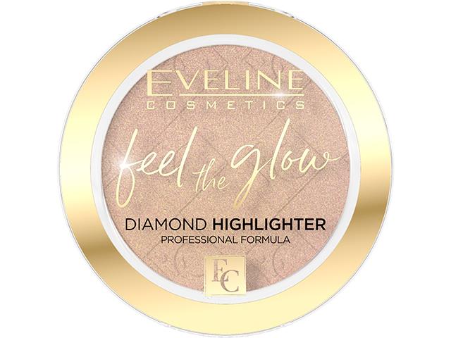 EVELINE COSMETICS FEEL THE GLOW Rozświetlacz nr 02 Beach Glow interakcje ulotka puder - 4,2 g