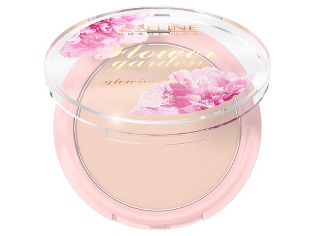 EVELINE COSMETICS FLOWER GARDEN Prasowany Puder rozświetlający interakcje ulotka puder - 8 g