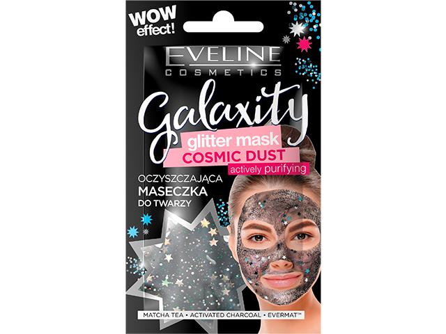 EVELINE COSMETICS Galaxity Glitter Mask Oczyszczająca Maseczka do twarzy Cosmic Dust interakcje ulotka maseczka - 10 ml