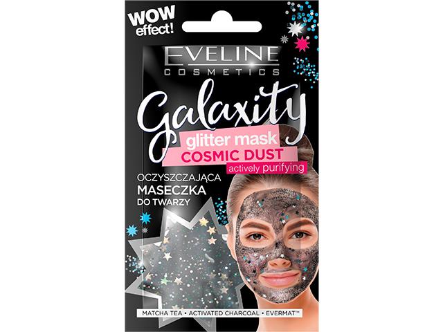 EVELINE COSMETICS Galaxity Glitter Mask Oczyszczająca Maseczka do twarzy Cosmic Dust interakcje ulotka maseczka  10 ml