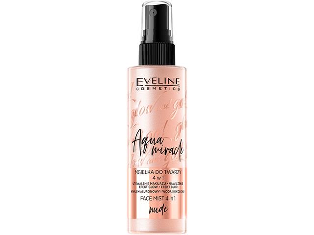 EVELINE COSMETICS GLOW AND GO! AQUA MIRACLE Mgiełka do twarzy i ciała 4w1 nude interakcje ulotka płyn - 110 ml