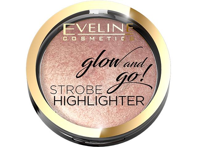 EVELINE COSMETICS GLOW AND GO Rozświetlacz wypiekany nr 02 Gentle Gold interakcje ulotka puder - 8,5 g
