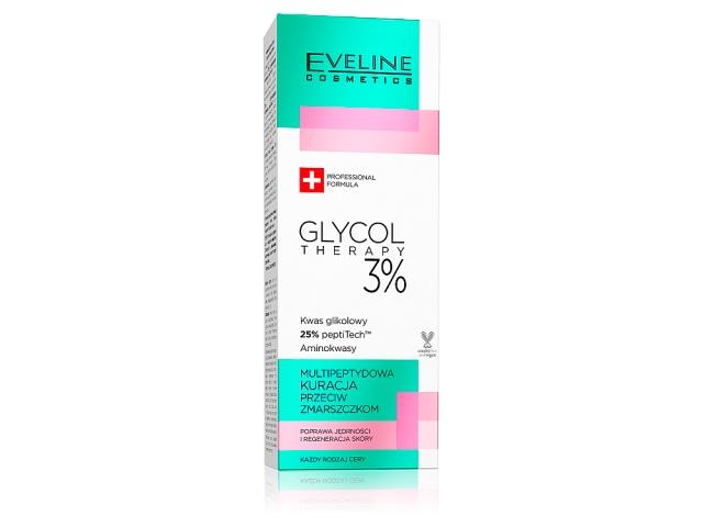 EVELINE COSMETICS GLYCOL THERAPY Multipepdydowa Kuracja przeciw zmarszczkom interakcje ulotka kuracja - 18 ml