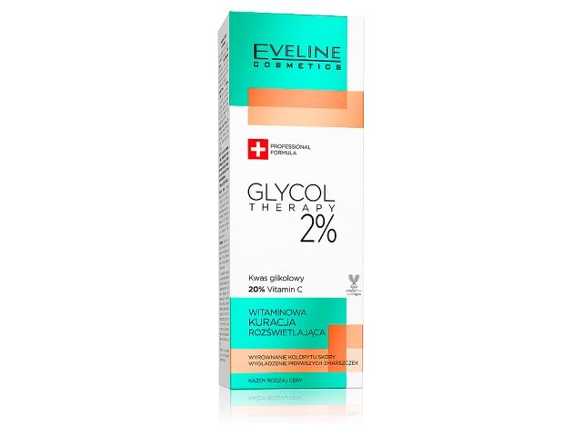 EVELINE COSMETICS GLYCOL THERAPY Witaminowa Kuracja rozświetlająca interakcje ulotka kuracja  18 ml