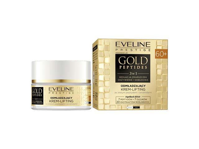 EVELINE COSMETICS GOLD PEPTIDES Odmładzający Krem-lifting 60+ 3w1 dzień/noc interakcje ulotka   50 ml