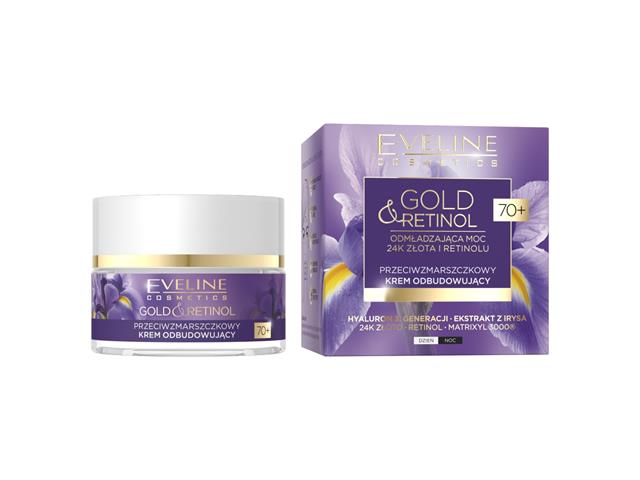 EVELINE COSMETICS GOLD&RETINOL Przeciwzmarszczkowy Krem odbudowujący dzień/noc 70+ interakcje ulotka   50 ml