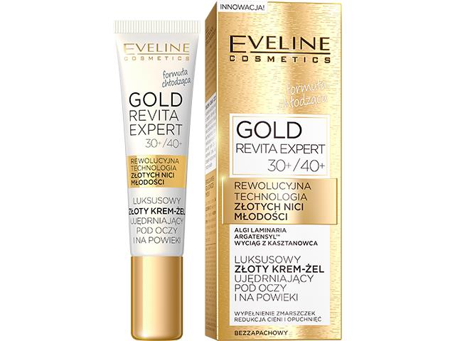Eveline Cosmetics Gold Revita Expert Krem-żel pod oczy i na powieki ujędrniający 30/40+ interakcje ulotka krem - 15 ml