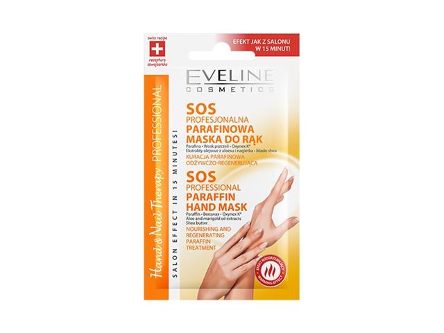 EVELINE COSMETICS HAND & NAIL THERAPY PROFESSIONAL SOS Parafinowa Maska do rąk interakcje ulotka   7 ml