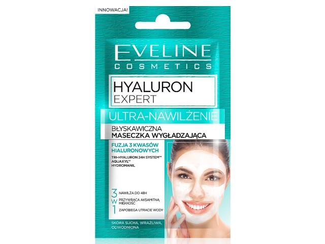 EVELINE COSMETICS Hyaluron Clinic Błyskawiczna Maseczka wygładzająca interakcje ulotka maseczka  7 ml