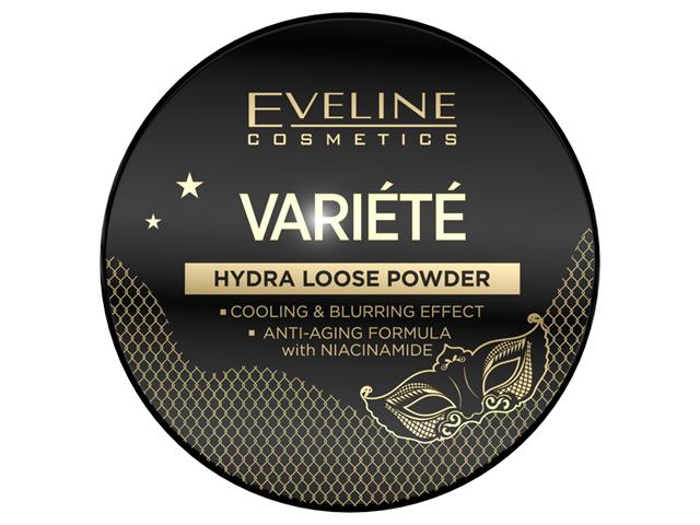 EVELINE COSMETICS HYDRA VARIETE z Niacynamidem Sypki Puder nawilżający interakcje ulotka puder  1 szt.