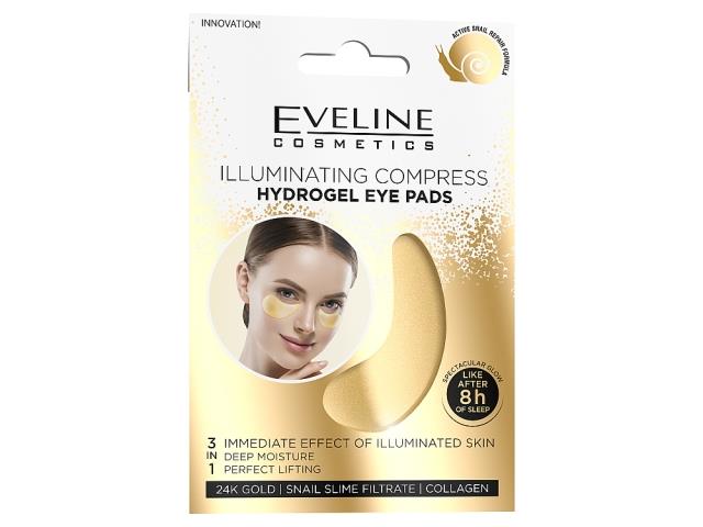 EVELINE COSMETICS Hydrożelowe rozświetlające płatki pod oczy interakcje ulotka płatki  2 szt.