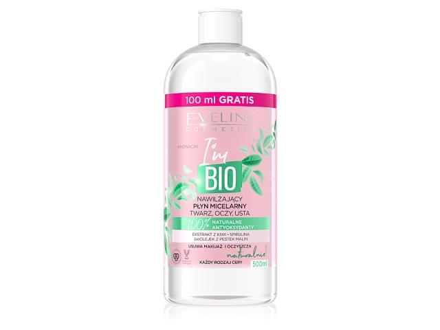 EVELINE COSMETICS I'M BIO nawilżający Płyn micelarny do twarzy oczu i ust interakcje ulotka płyn - 500 ml