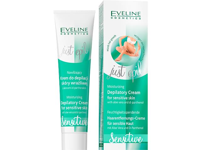 EVELINE COSMETICS JUST EPIL Sensitive Nawilżający Krem do depilacji sk.wraż.z aloesem i d-panthenol. interakcje ulotka krem  125 ml