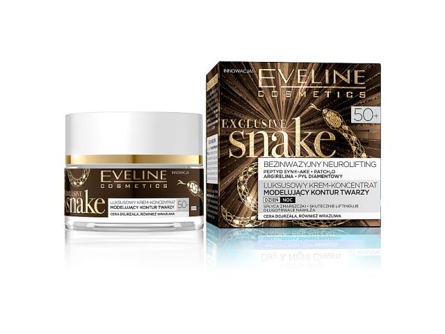 EVELINE COSMETICS KOREAN EXCLUSIVE SNAKE Luksusowy Krem modelujący kontur twarzy 50+ interakcje ulotka krem  50 ml