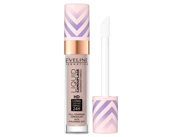 EVELINE COSMETICS LIQUID CAMOUFLAGE Kamuflaż do twarzy z kwasem hialuronowym nr 04 Light Almond interakcje ulotka korektor - 7 ml