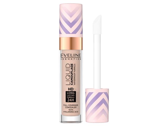 EVELINE COSMETICS LIQUID CAMOUFLAGE Kamuflaż do twarzy z kwasem hialuronowym nr 05 Light Sand interakcje ulotka korektor - 7 ml