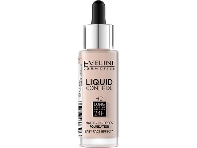 EVELINE COSMETICS LIQUID CONTROL HD Matujący Podkład do twarzy 005 Ivory interakcje ulotka podkład do twarzy  32 ml