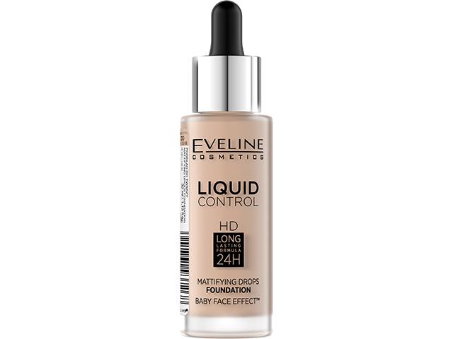 EVELINE COSMETICS LIQUID CONTROL HD Matujący Podkład do twarzy 030 Sand Beige interakcje ulotka podkład do twarzy - 32 ml