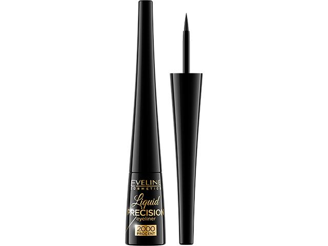 EVELINE COSMETICS LIQUID PRECISION EYELINER 2000 Procent czarny mat interakcje ulotka eyeliner  4 ml