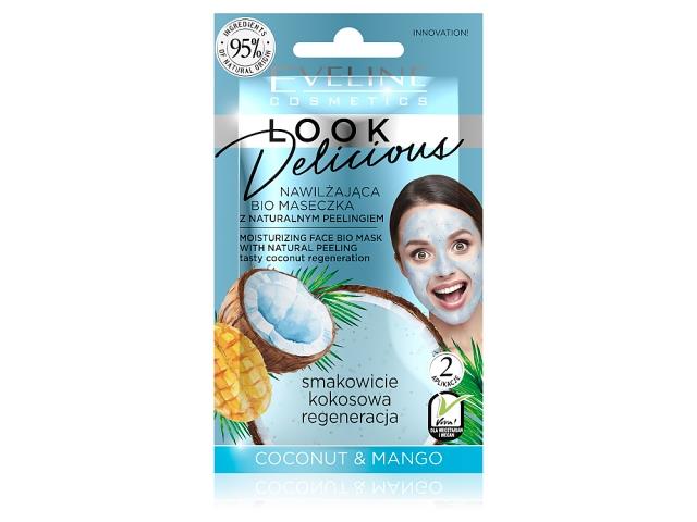 EVELINE COSMETICS LOOK DELICIOUS Nawilżająca Maseczka do twarzy Coconut & Mango interakcje ulotka   10 ml