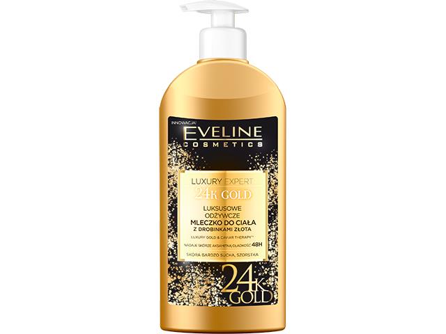 Eveline Cosmetics Luxury Expert 24k Gold Mleczko do ciała odżywcze interakcje ulotka   350 ml