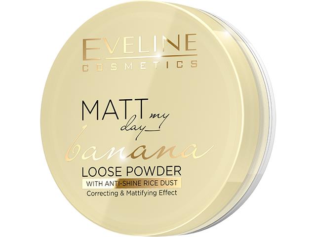 EVELINE COSMETICS MATT MY DAY Sypki Puder Banana interakcje ulotka puder  6 g