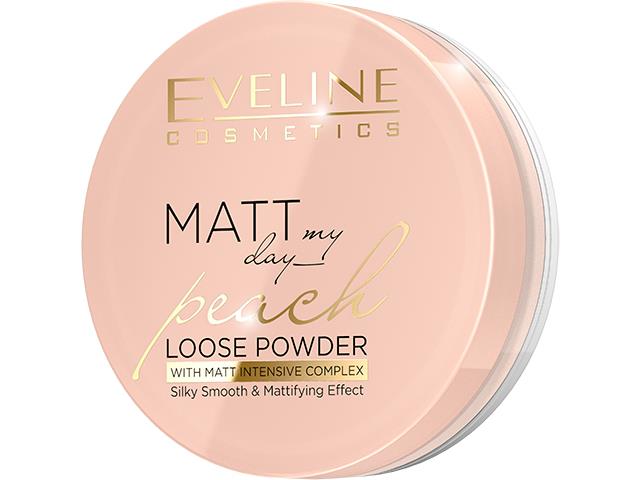 EVELINE COSMETICS MATT MY DAY Sypki Puder Peach interakcje ulotka puder  6 g