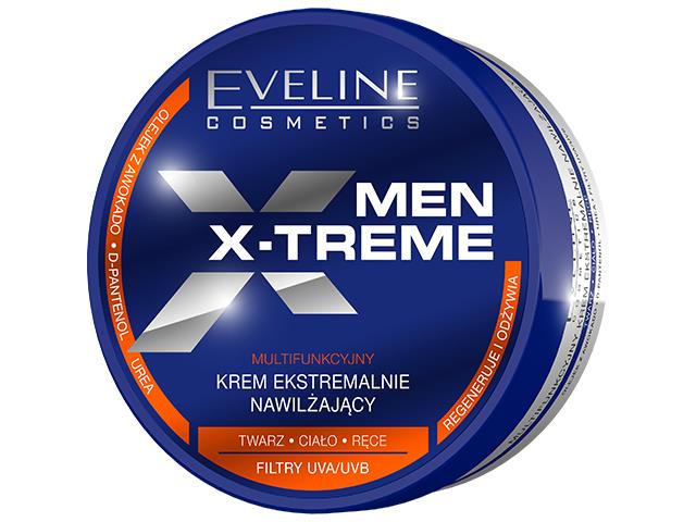 EVELINE COSMETICS MEN X-TREME Multifunkcyjny Krem ekstremalnie nawilżający do twarzy i ciała interakcje ulotka krem  200 ml