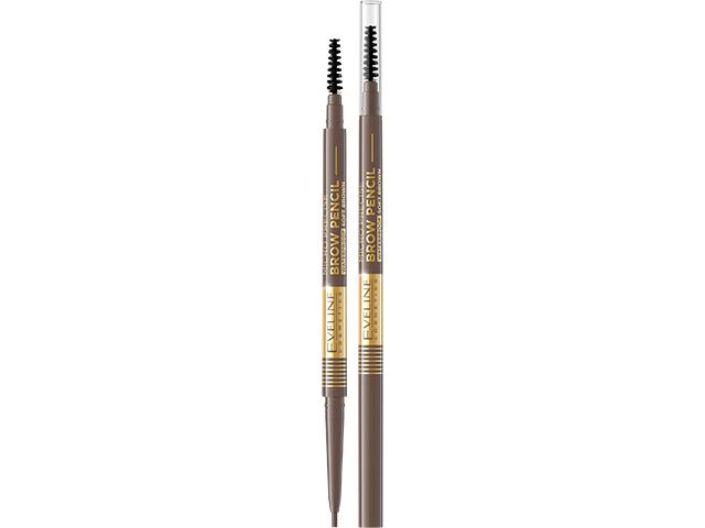 EVELINE COSMETICS MICRO PRECISE BROW PENCIL Ultraprecyzyjna Kredka do brwi 02 Soft Brown interakcje ulotka kredka  1 szt.