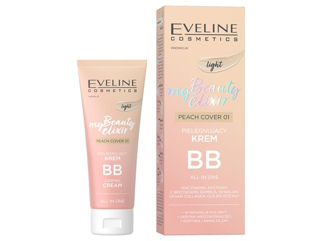 EVELINE COSMETICS MY BEAUTY ELIXIR LIGHT PEACH COVER BB Piel. Krem interakcje ulotka krem  30 ml