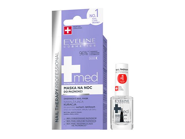 EVELINE COSMETICS NAIL THERAPY PROFESSIONAL Med+ Maska do paznokci na noc interakcje ulotka maseczka  12 ml