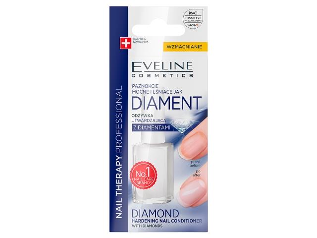 Eveline Cosmetics Nail Therapy Professional Odżywka utwardzająca do paznokci z diamentami interakcje ulotka odżywka do paznokci - 12 ml