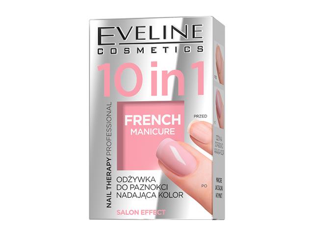 EVELINE COSMETICS NAIL THERAPY Skoncentrowana Odżywka do paznokci nadająca kolor 10w1 french interakcje ulotka odżywka do paznokci  5 ml