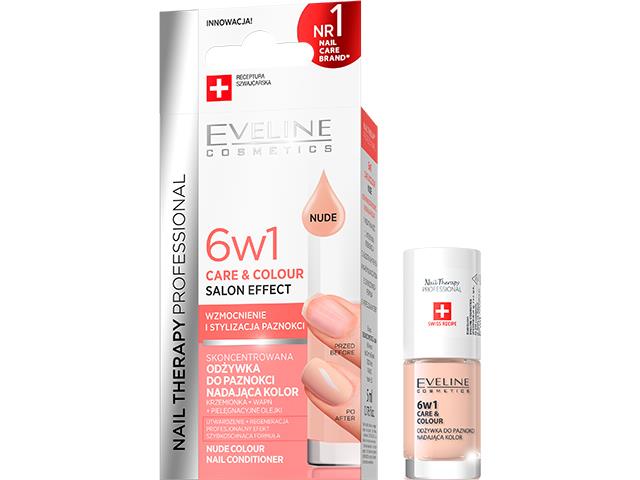 EVELINE COSMETICS NAIL THERAPY Skoncentrowana Odżywka do paznokci nadająca kolor 6w1 Nude interakcje ulotka   5 ml