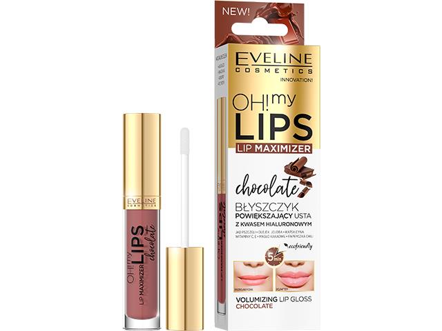 EVELINE COSMETICS OH! MY LIPS Błyszczyk powiększający usta chocolate interakcje ulotka błyszczyk  4.5 ml