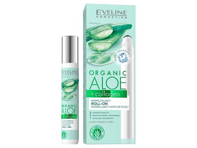 EVELINE COSMETICS ORGANIC ALOE + COLLAGEN Nawilżający Roll-on modelujący kontur oczu interakcje ulotka roll-on - 15 ml